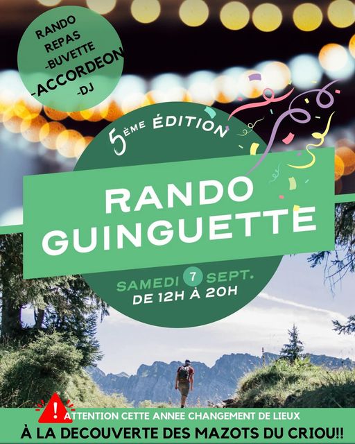 Evènement Rando Guiguette en septembre<br />
2024 - Chalet Mont Plaisir - Samoens - Inauguration des Mazots
